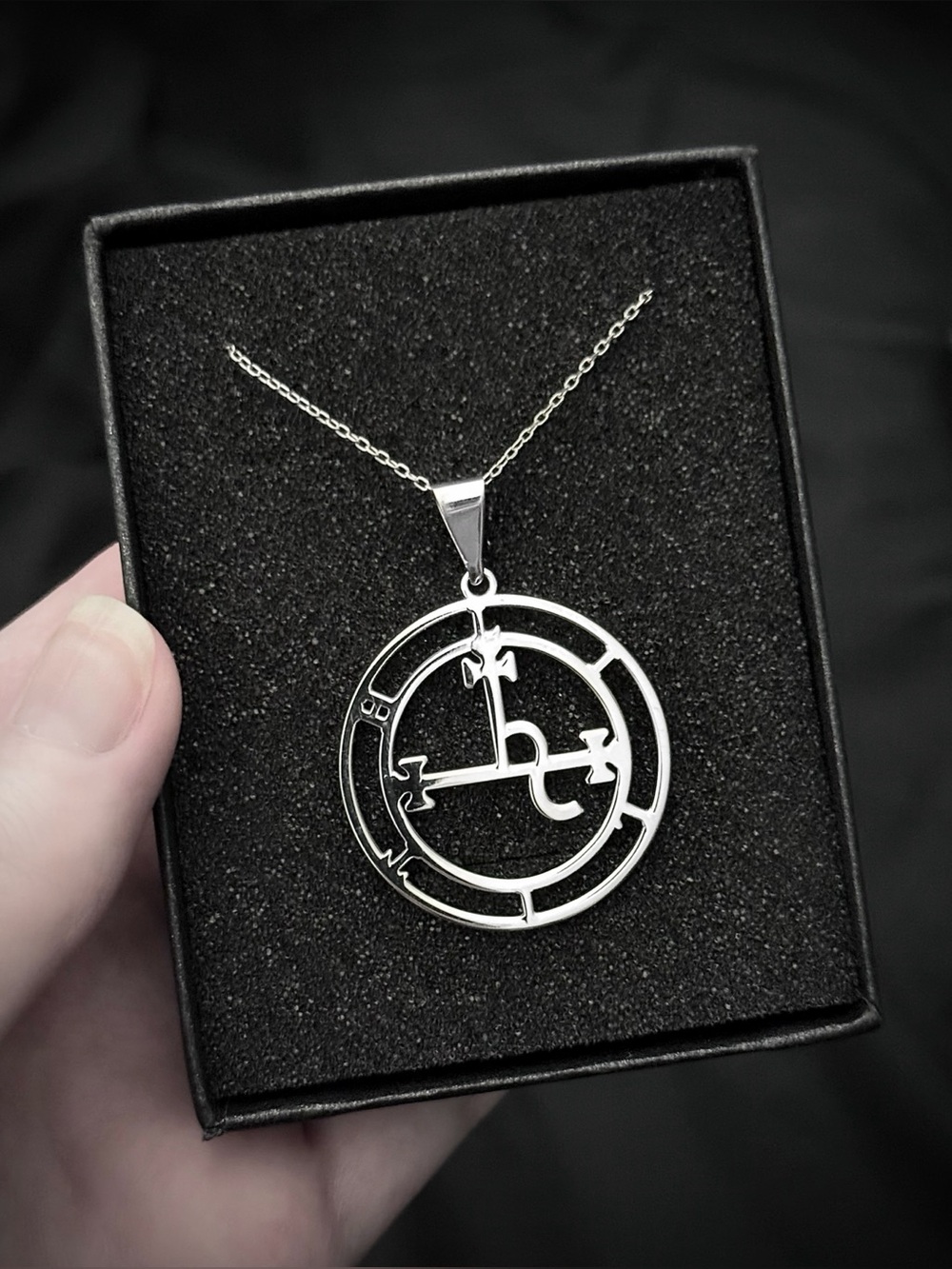 NIB 925 Sterling Silver Lilith Sigil Pendant Necklace